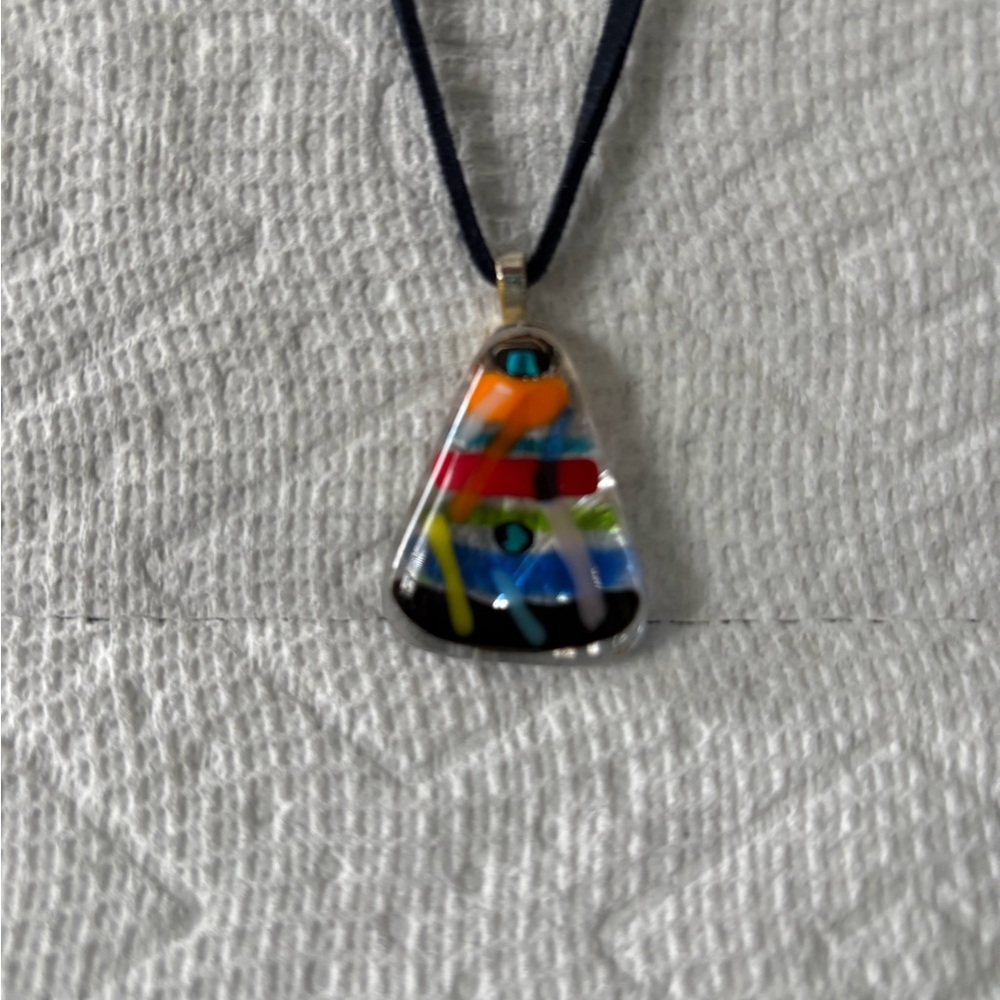Multicolor Murano Glass Pendant Necklace